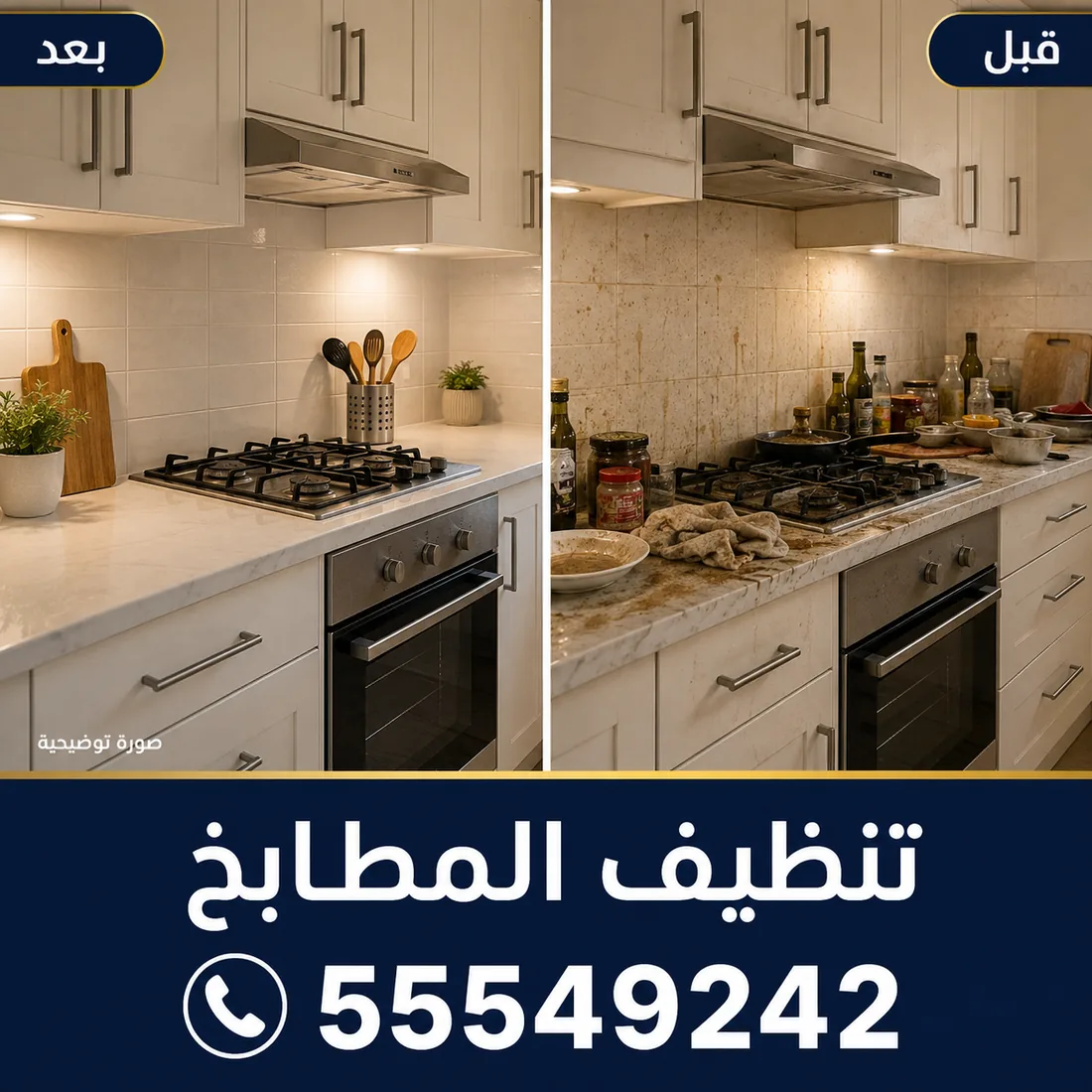 تنظيف المطبخ — إزالة الدهون عن الأسطح والواجهات